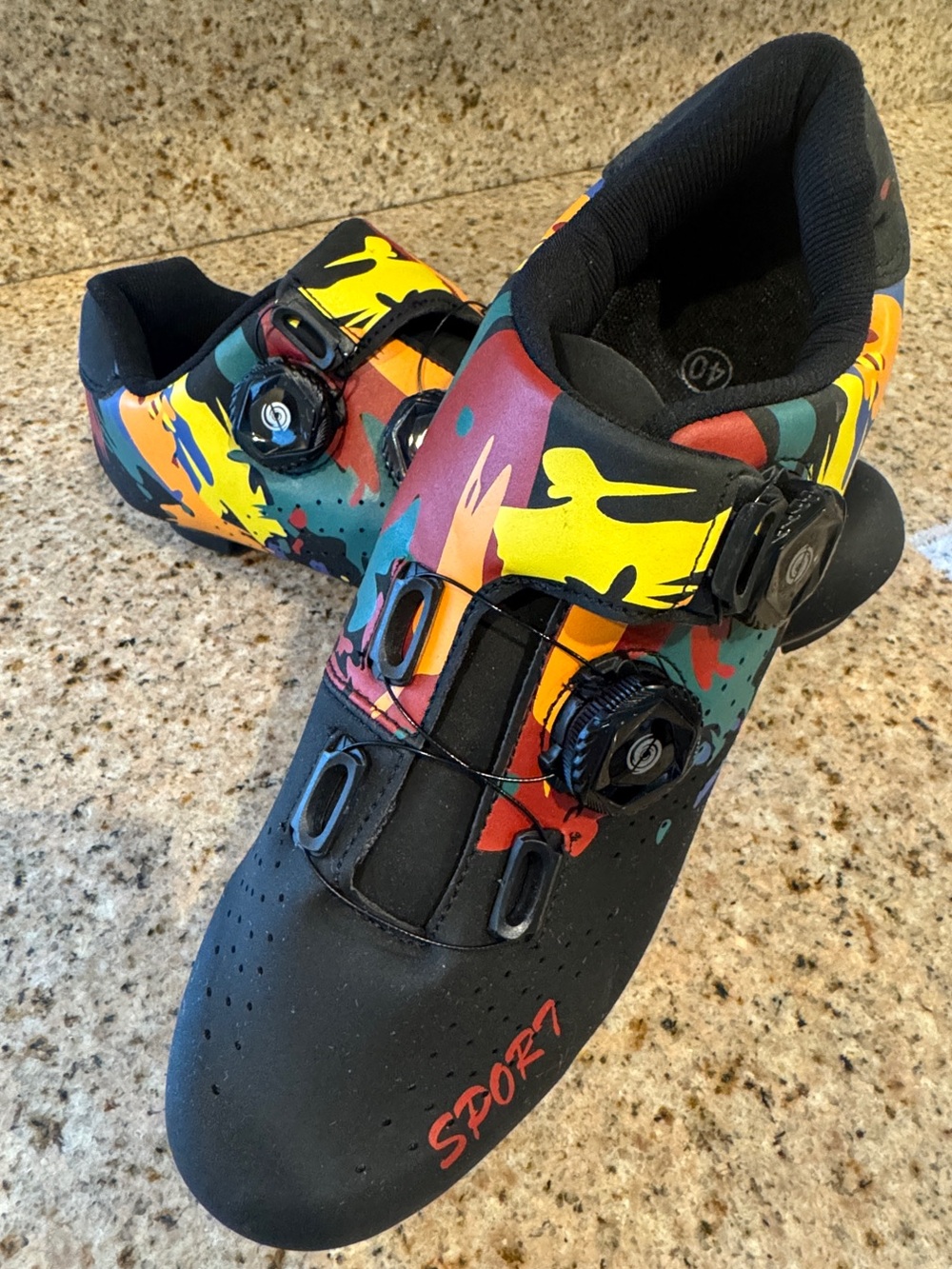 Multicolor Women's Athletic Cycling Shoes - Sport
